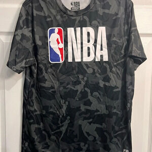 NBA Boys Black & Gray Camo Shirt- Size M‎